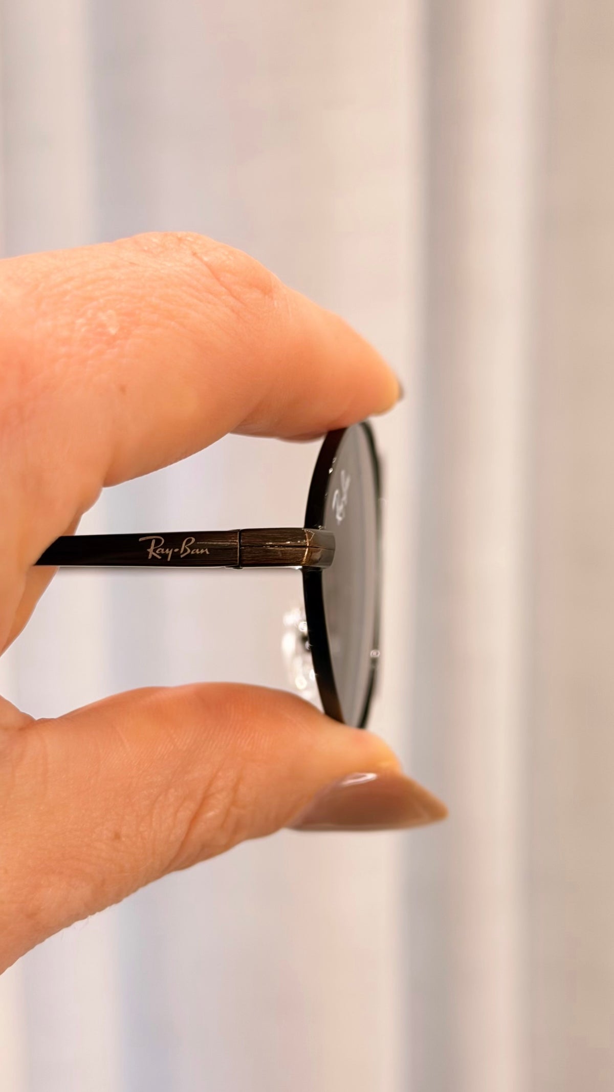 Óculos de Sol Ray-Ban Oval Slim Metal Preto