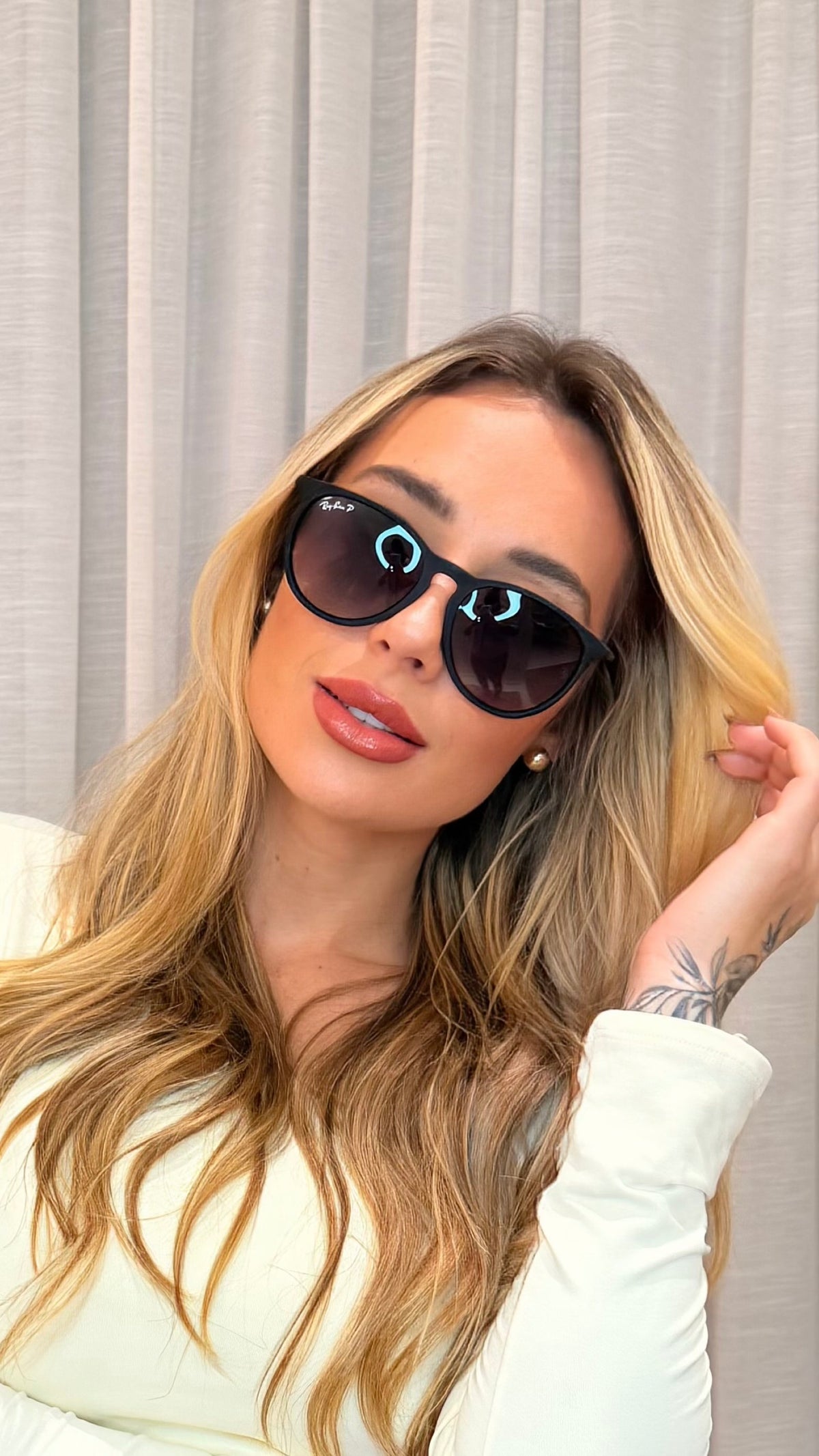 Óculos de Sol Ray-Ban P Erika Preto Fosco