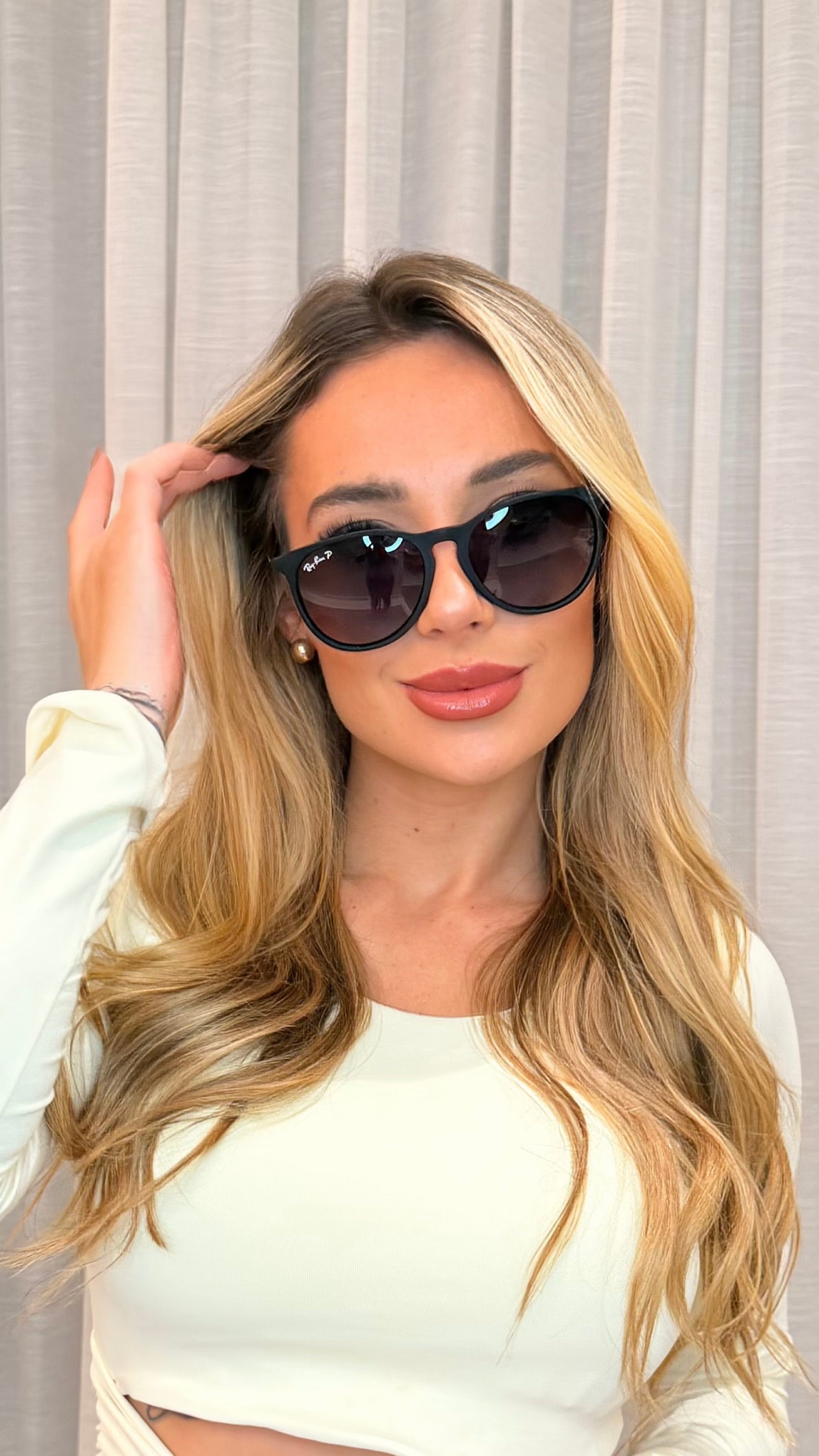Óculos de Sol Ray-Ban P Erika Preto Fosco