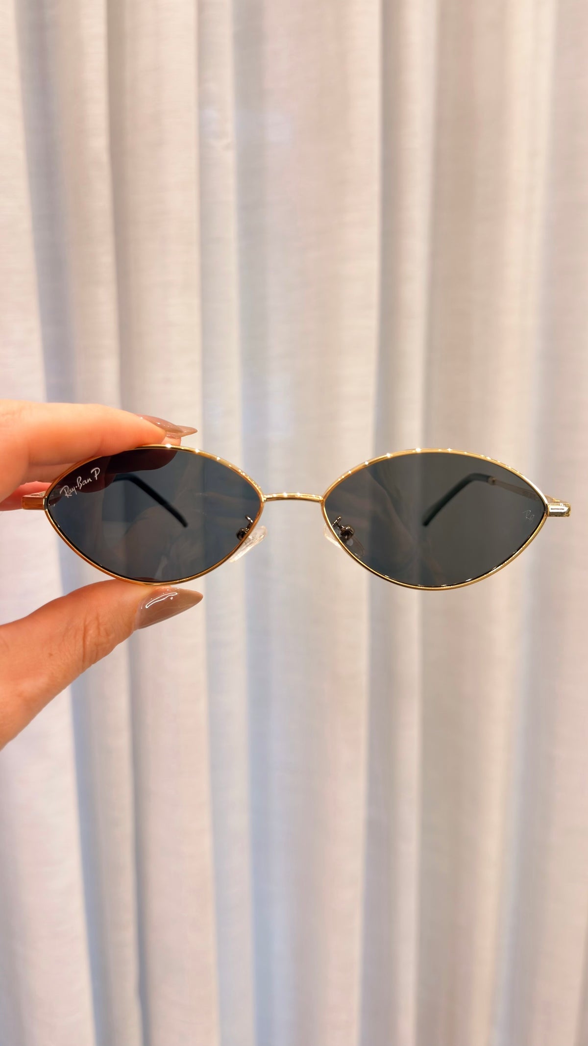 Óculos de Sol Ray-Ban Oval Metal Dourado Lente Polarizada