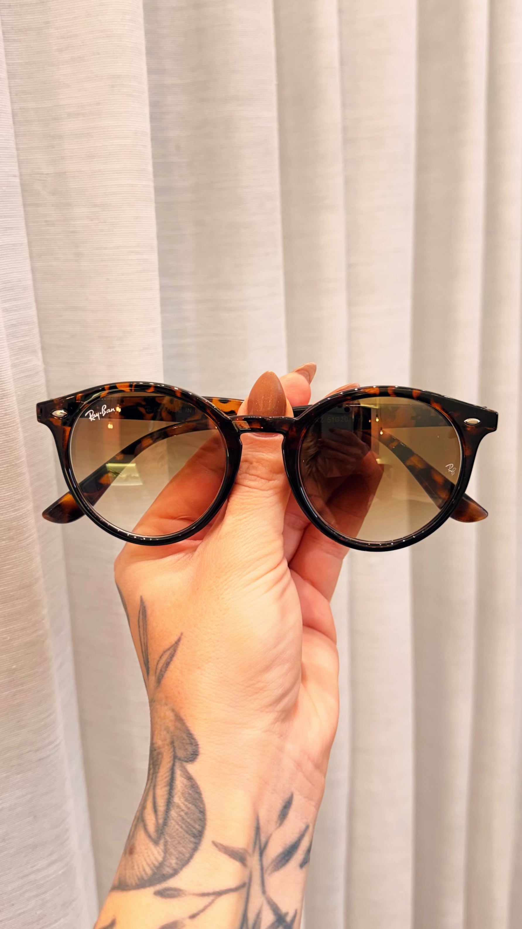 Óculos de Sol Ray-Ban RB2180 Redondo Marrom Unissex