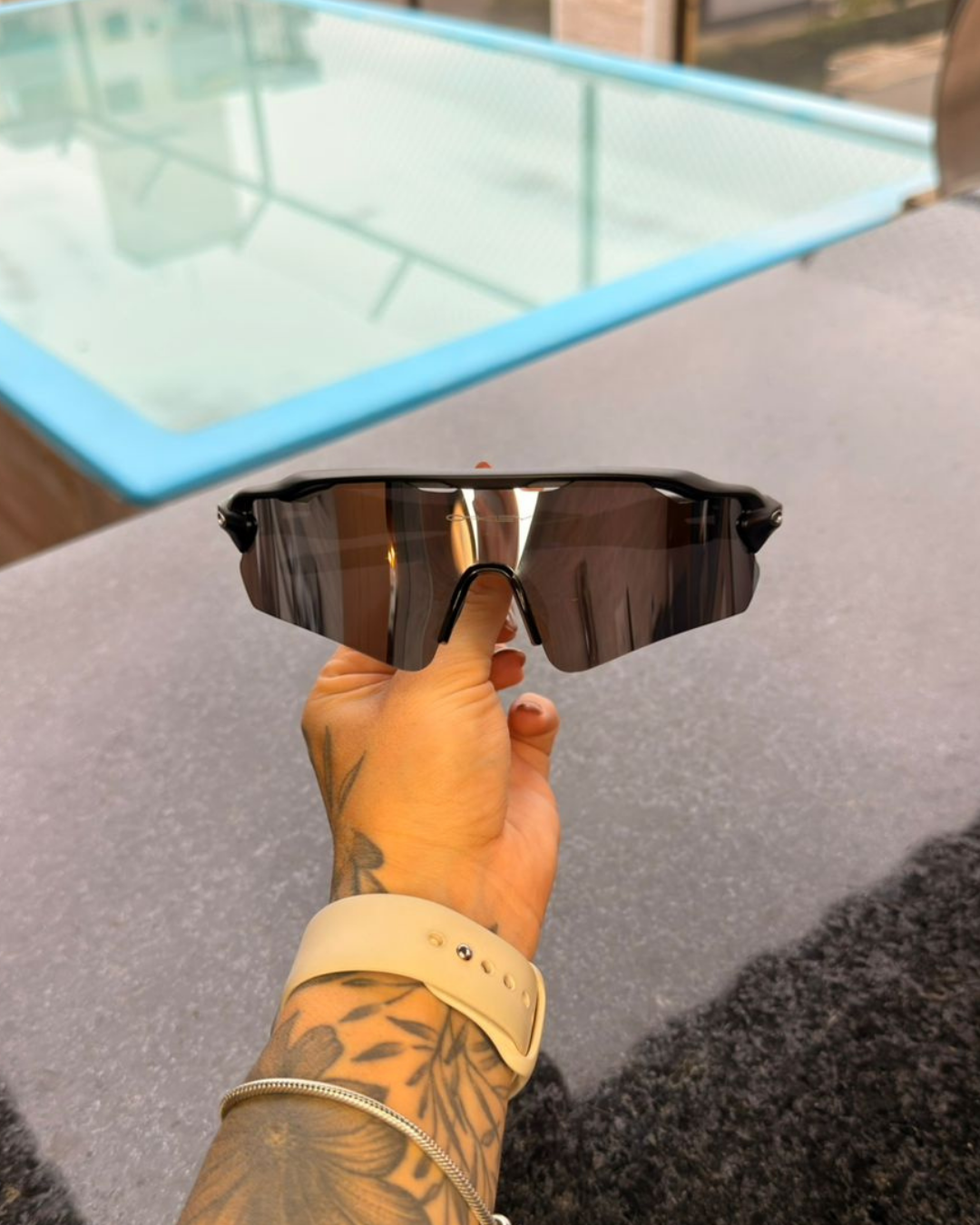 Óculos Esportivo Oakley Radar Proteção UV Lente Espelhada
