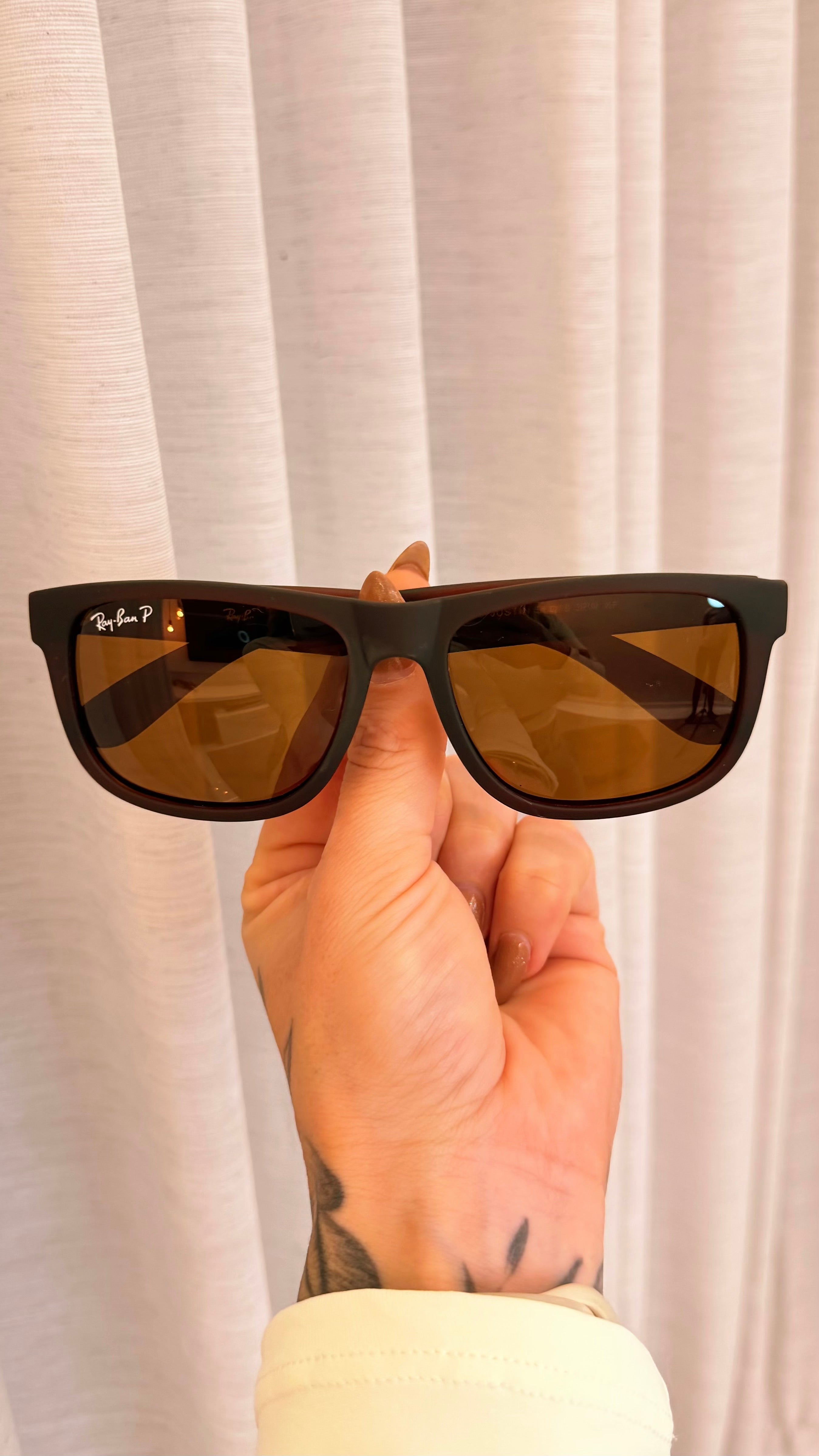 Óculos de Sol Ray-Ban Justin Polarizado Marrom