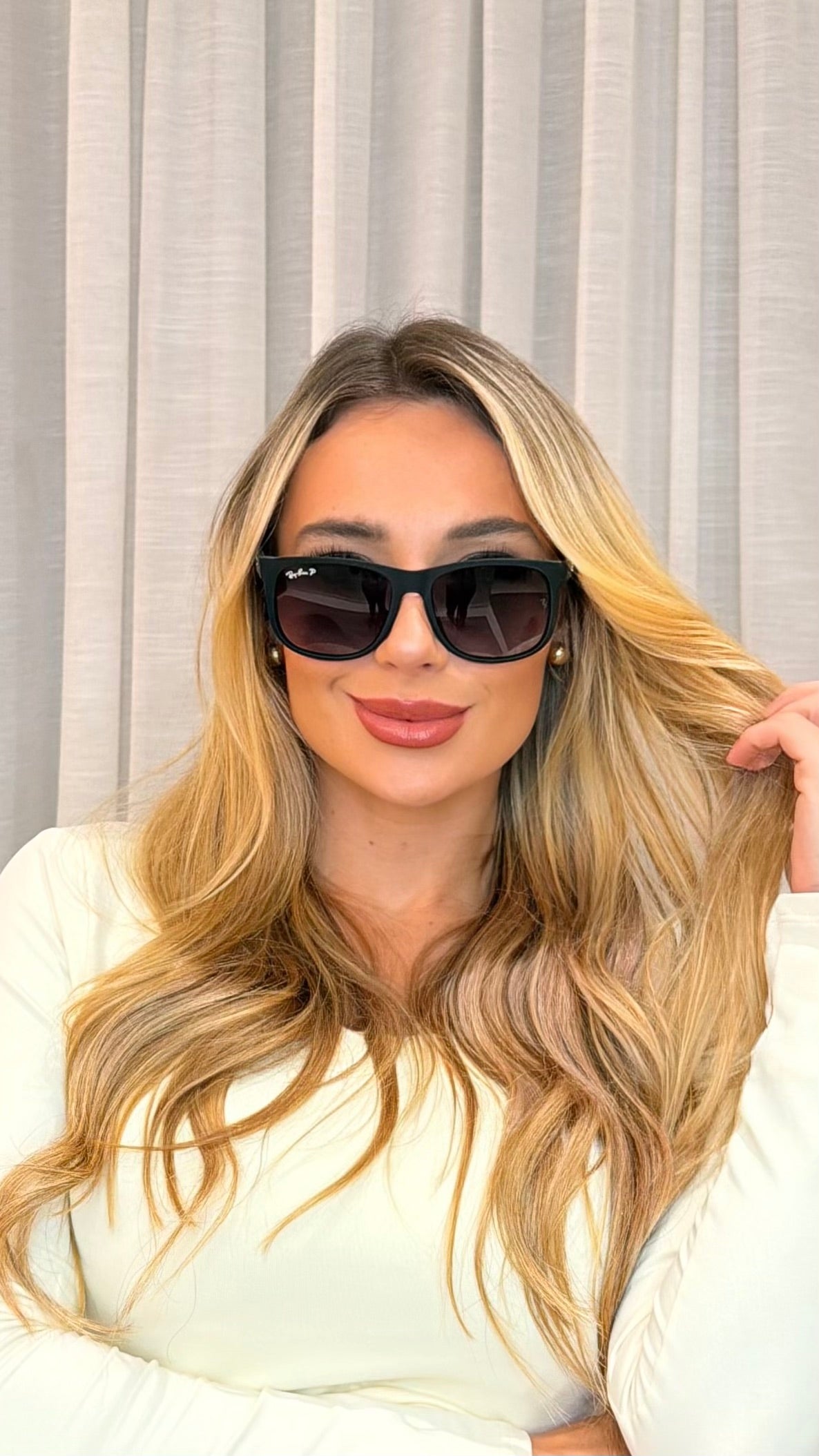 Óculos de Sol Ray-Ban Justin Preto Polarizado