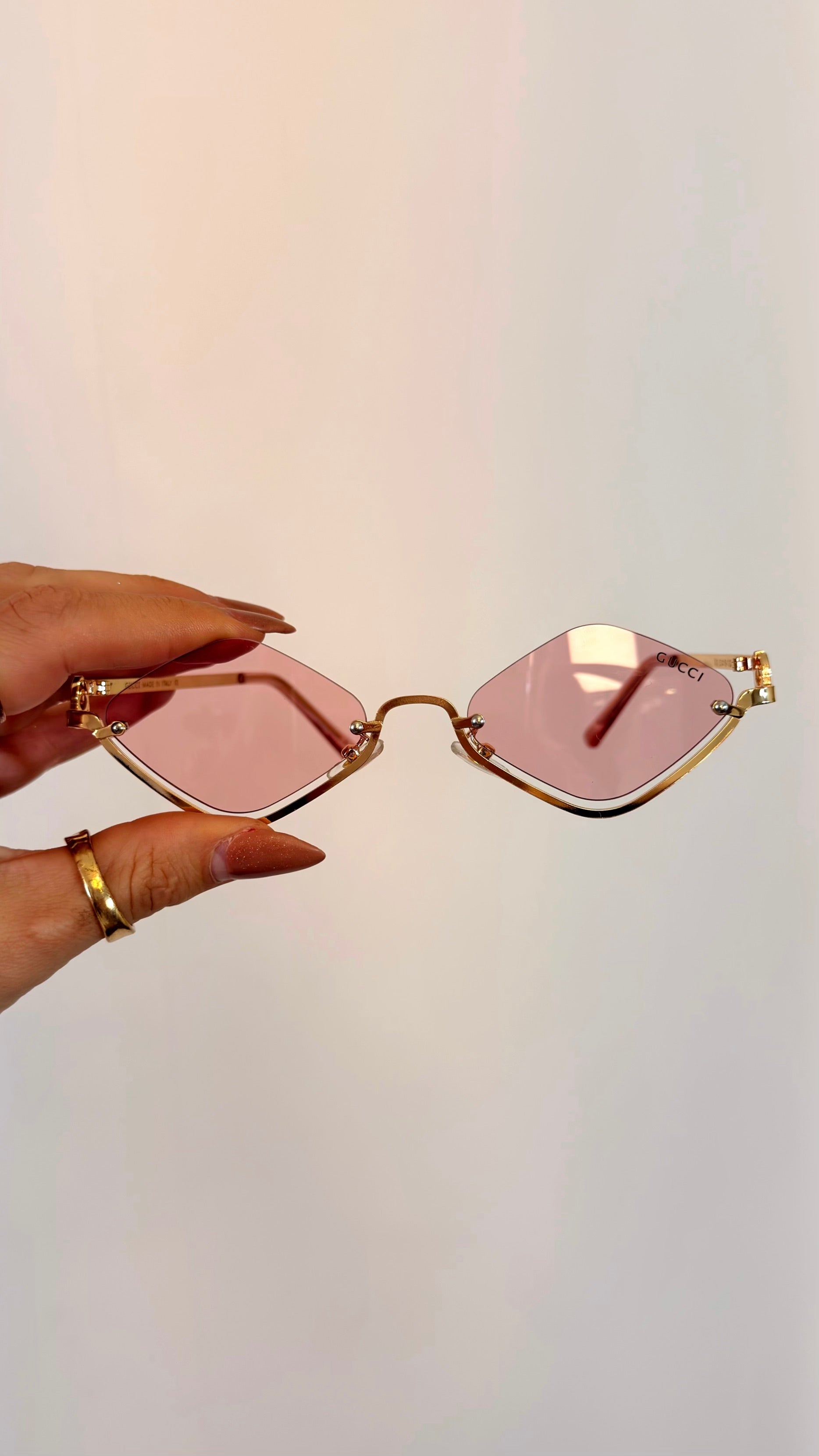 Óculos de Sol Gucci Diamante Lente Rosa