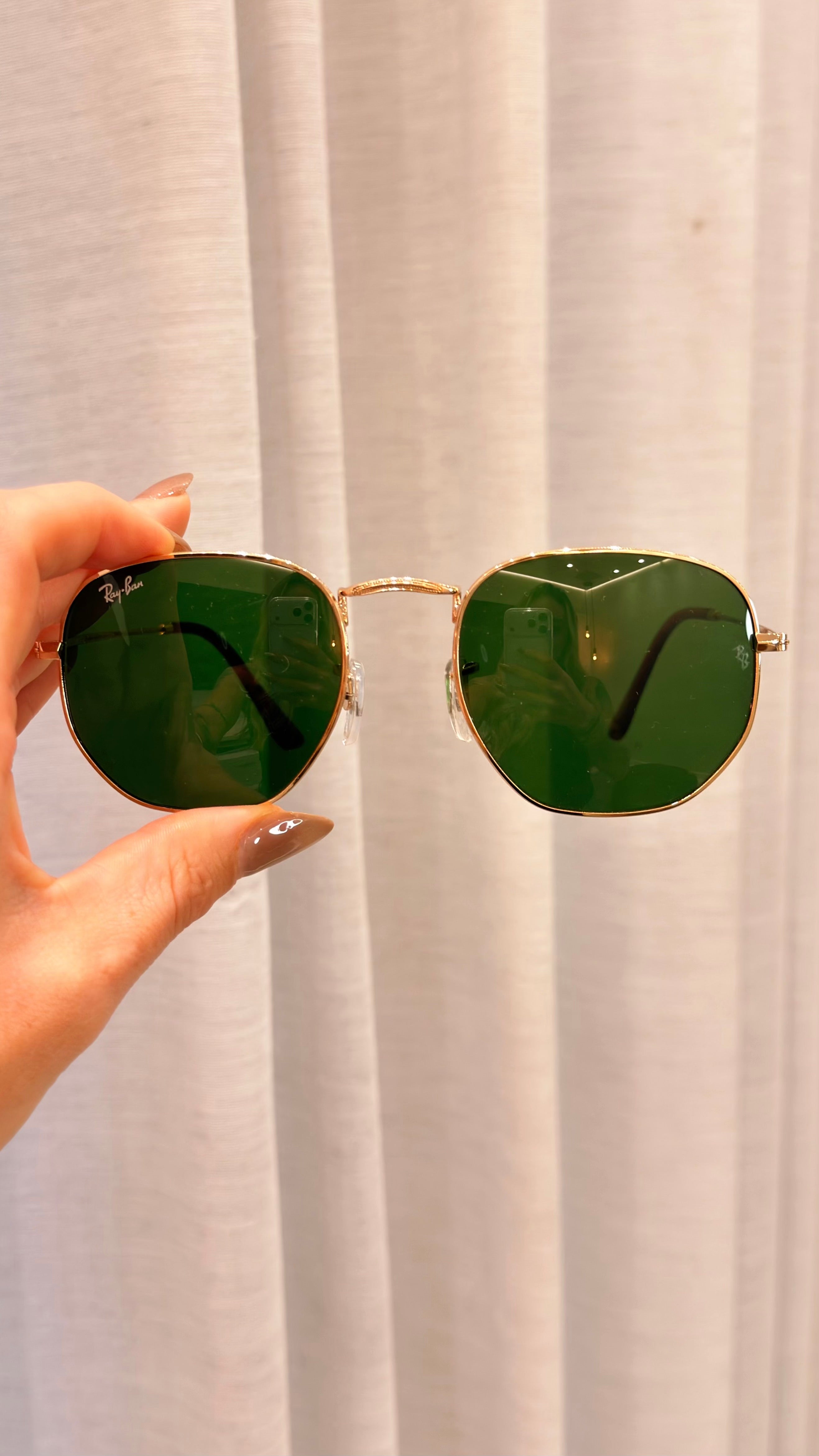 Óculos de Sol Ray-Ban Hexagonal Verde Clássico