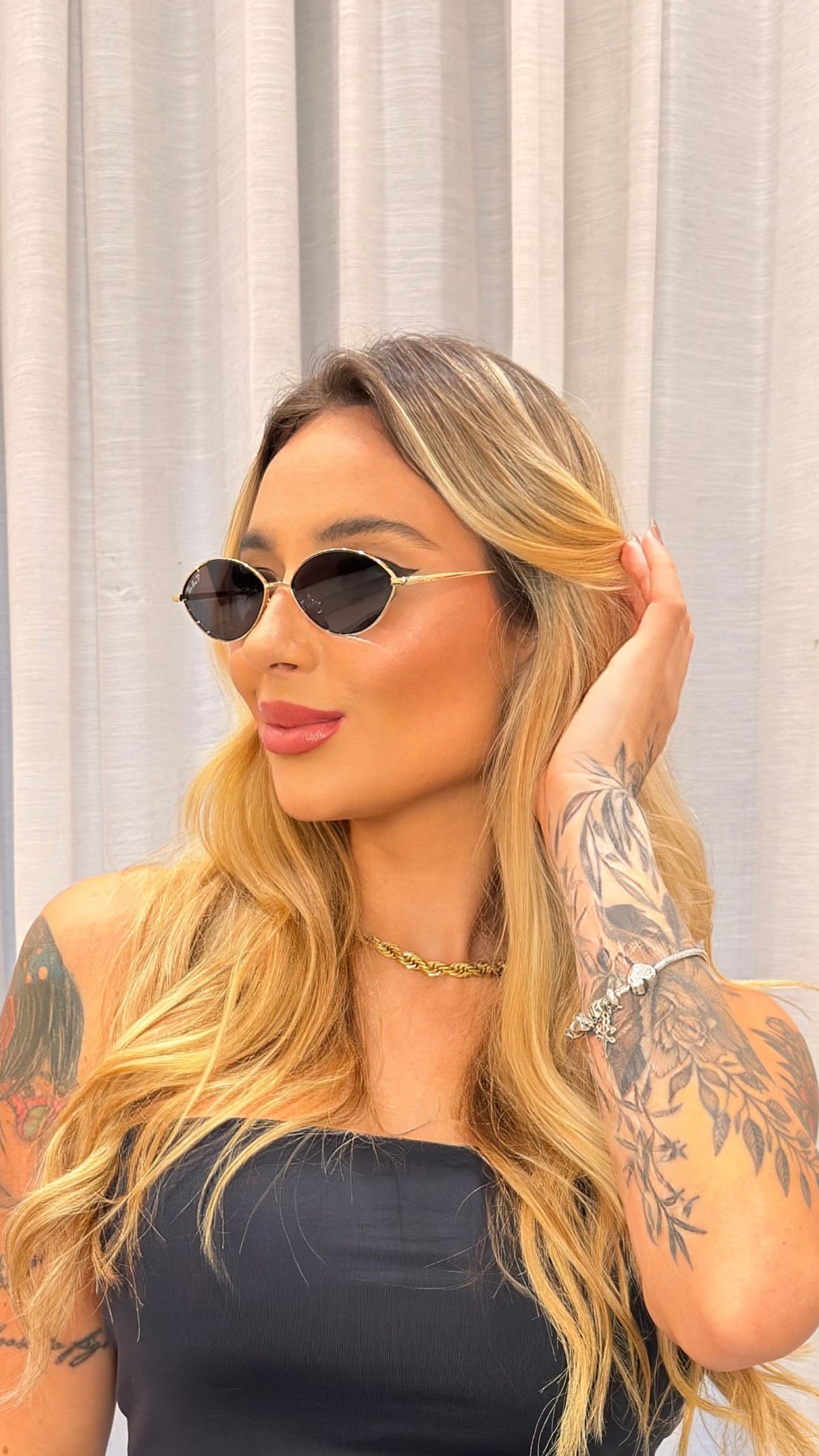 Óculos de Sol Ray-Ban Oval Metal Dourado Lente Polarizada