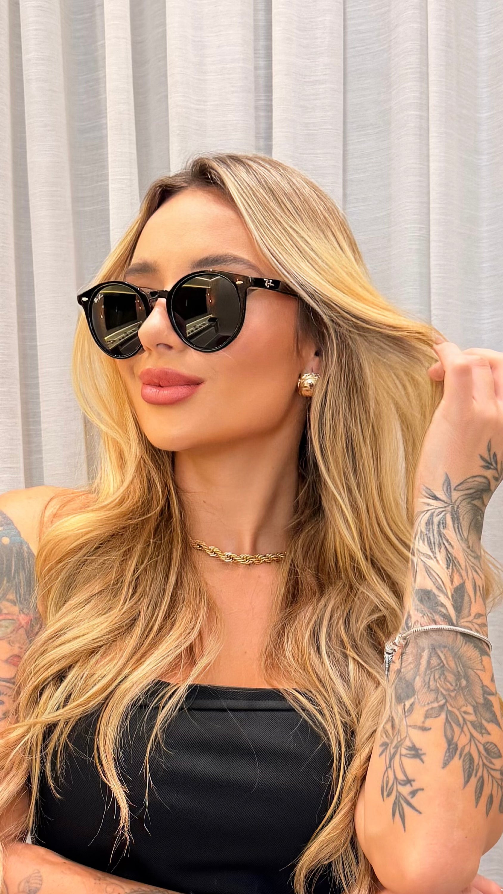 Óculos de Sol Ray-Ban RB2180 Redondo preto Unissex
