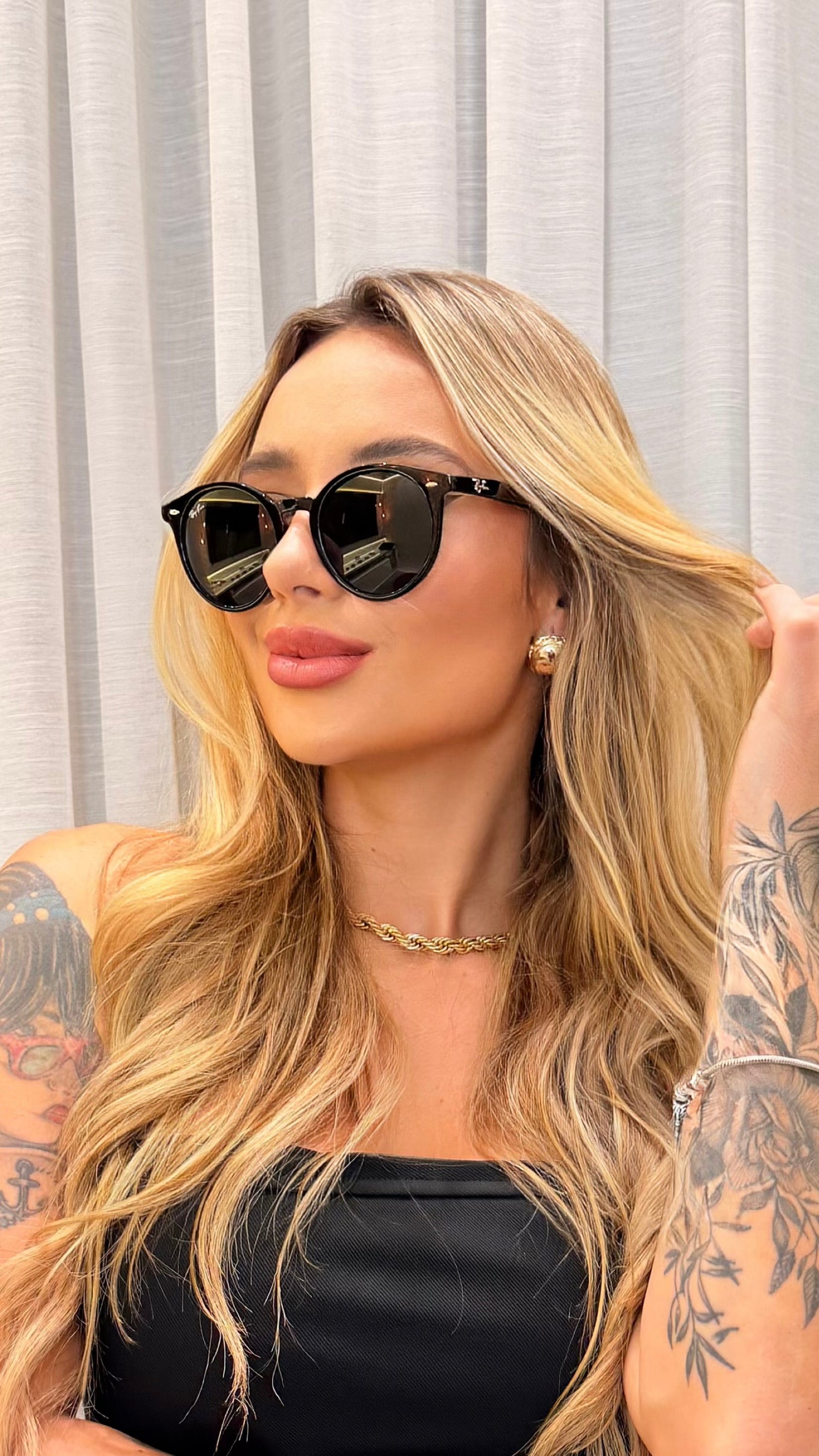 Óculos de Sol Ray-Ban RB2180 Redondo preto Unissex