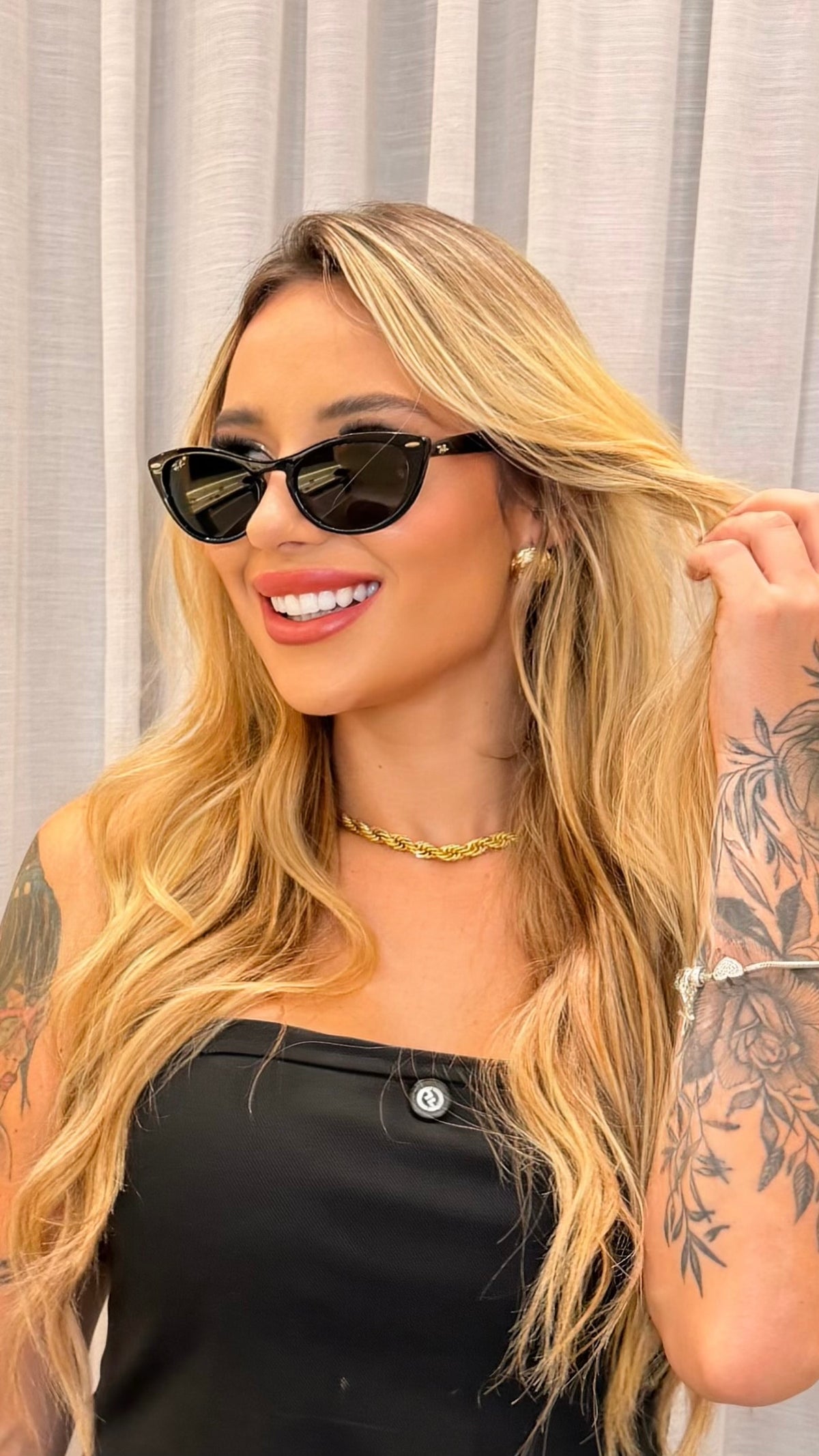 Óculos de Sol Ray-Ban Nina Black Clássico G-15