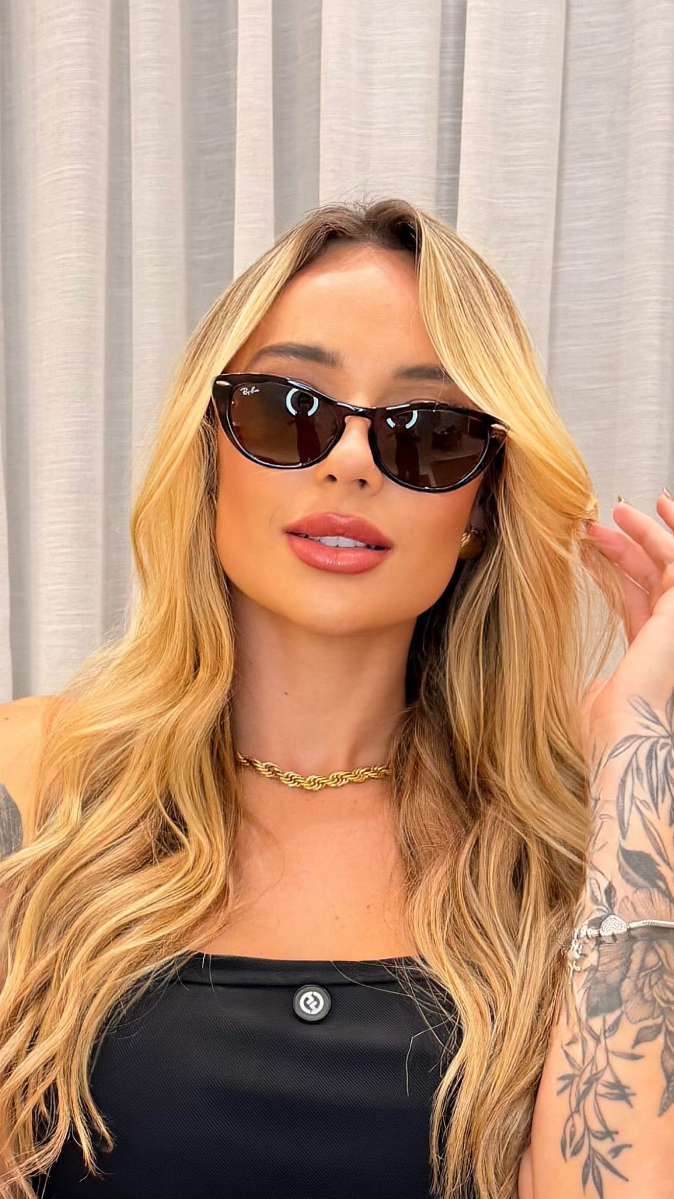 Óculos de Sol Ray-Ban Nina Marrom Clássico G-15