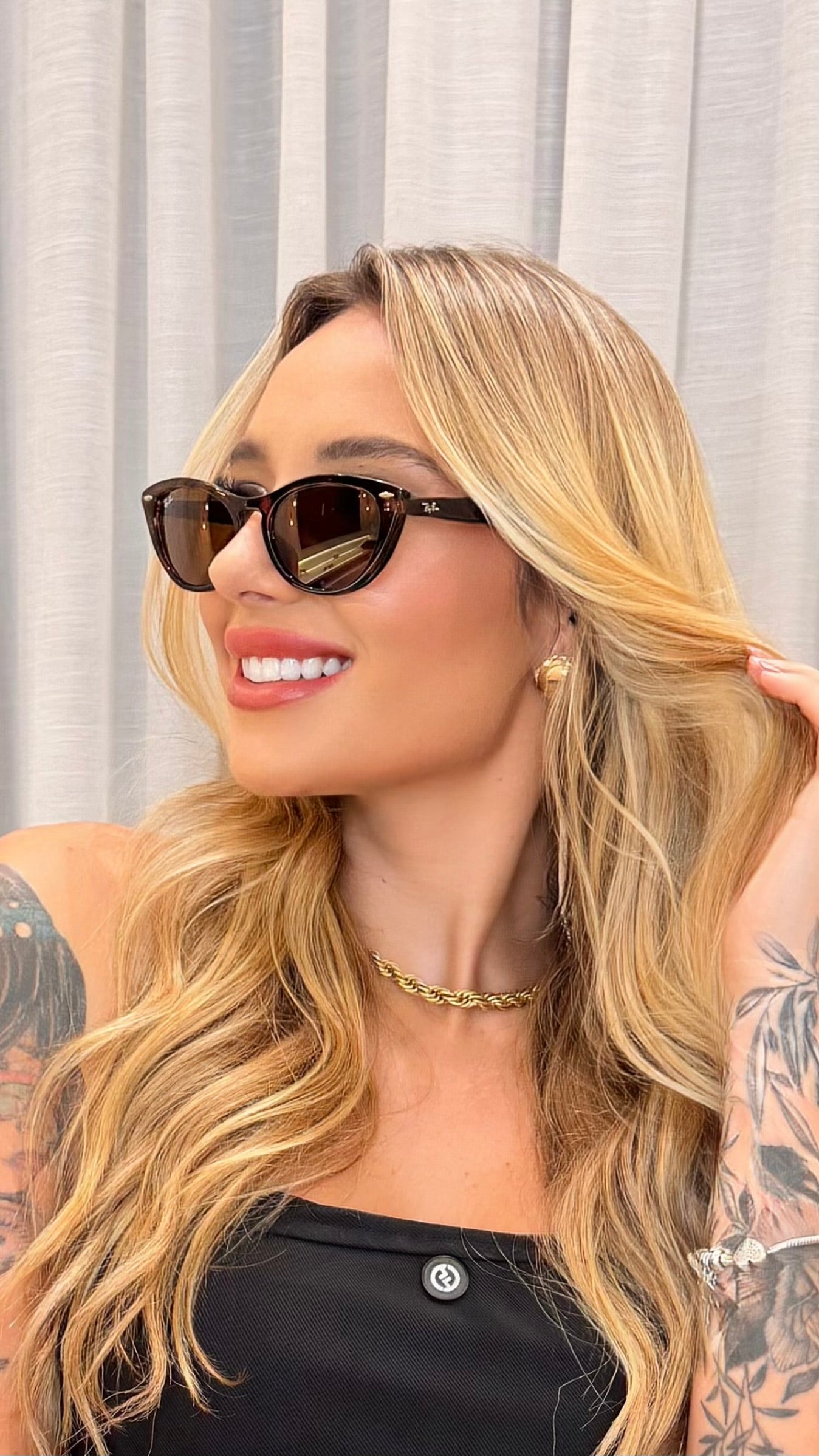 Óculos de Sol Ray-Ban Nina Marrom Clássico G-15