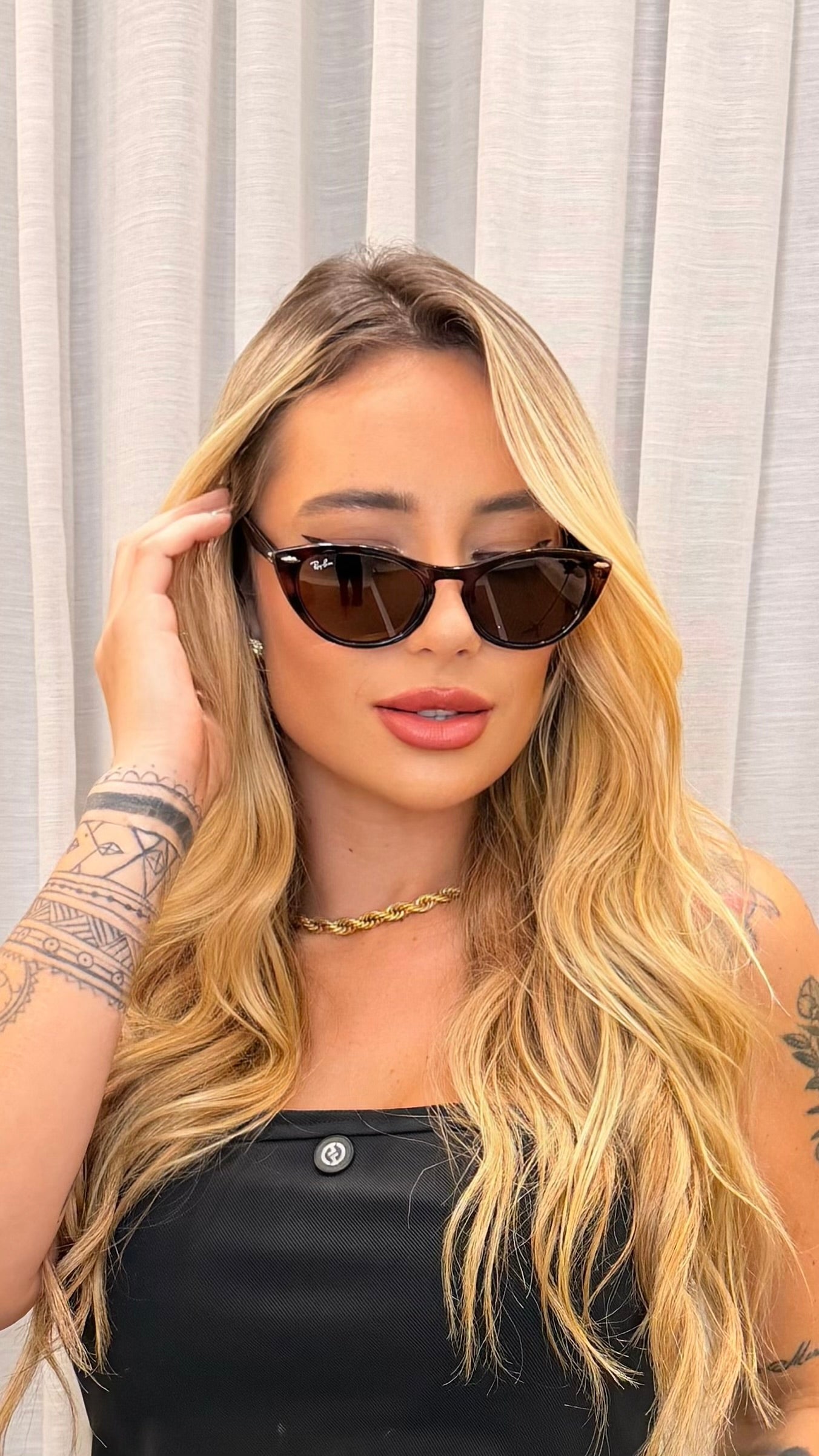 Óculos de Sol Ray-Ban Nina Marrom Clássico G-15