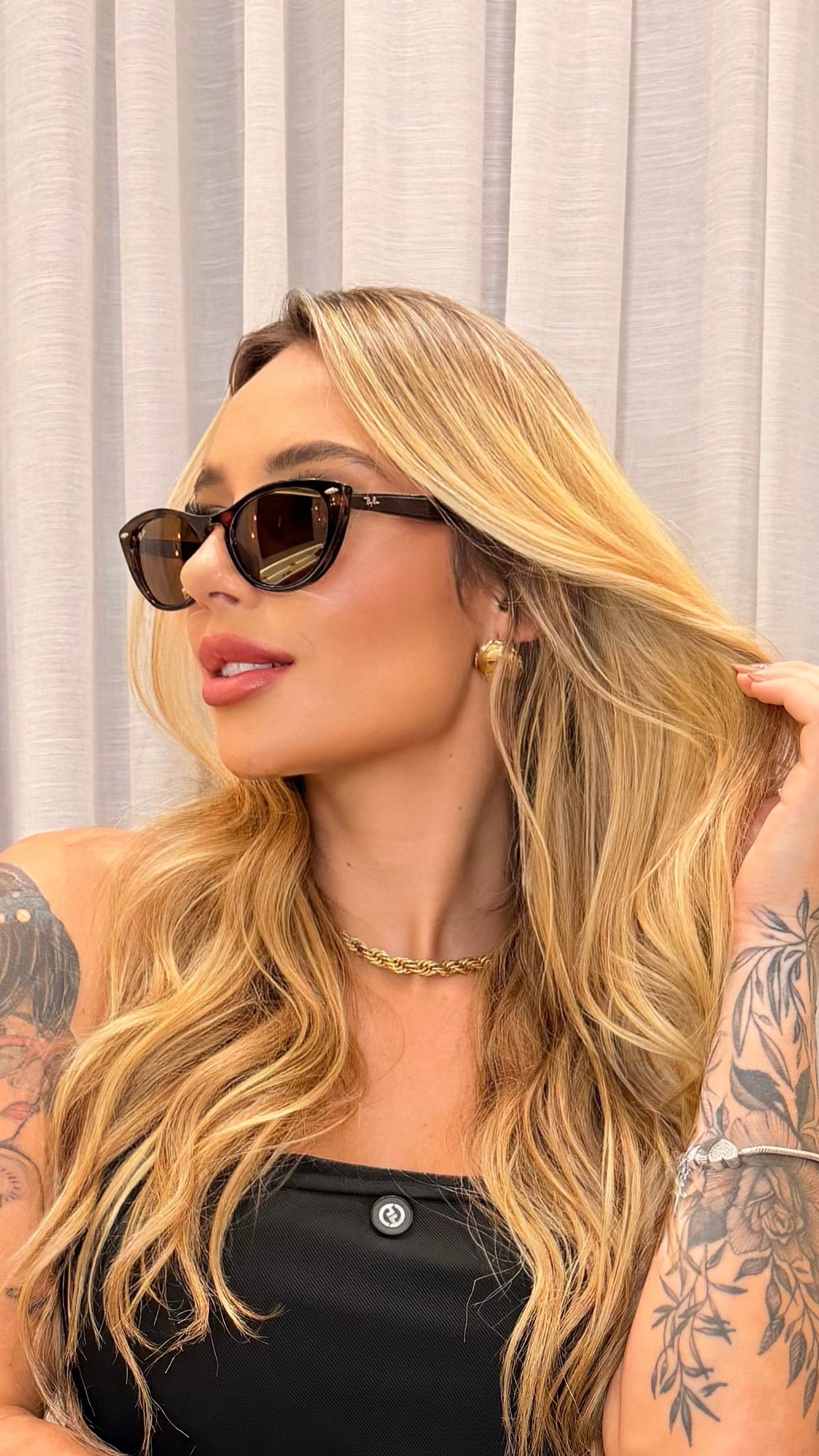 Óculos de Sol Ray-Ban Nina Marrom Clássico G-15