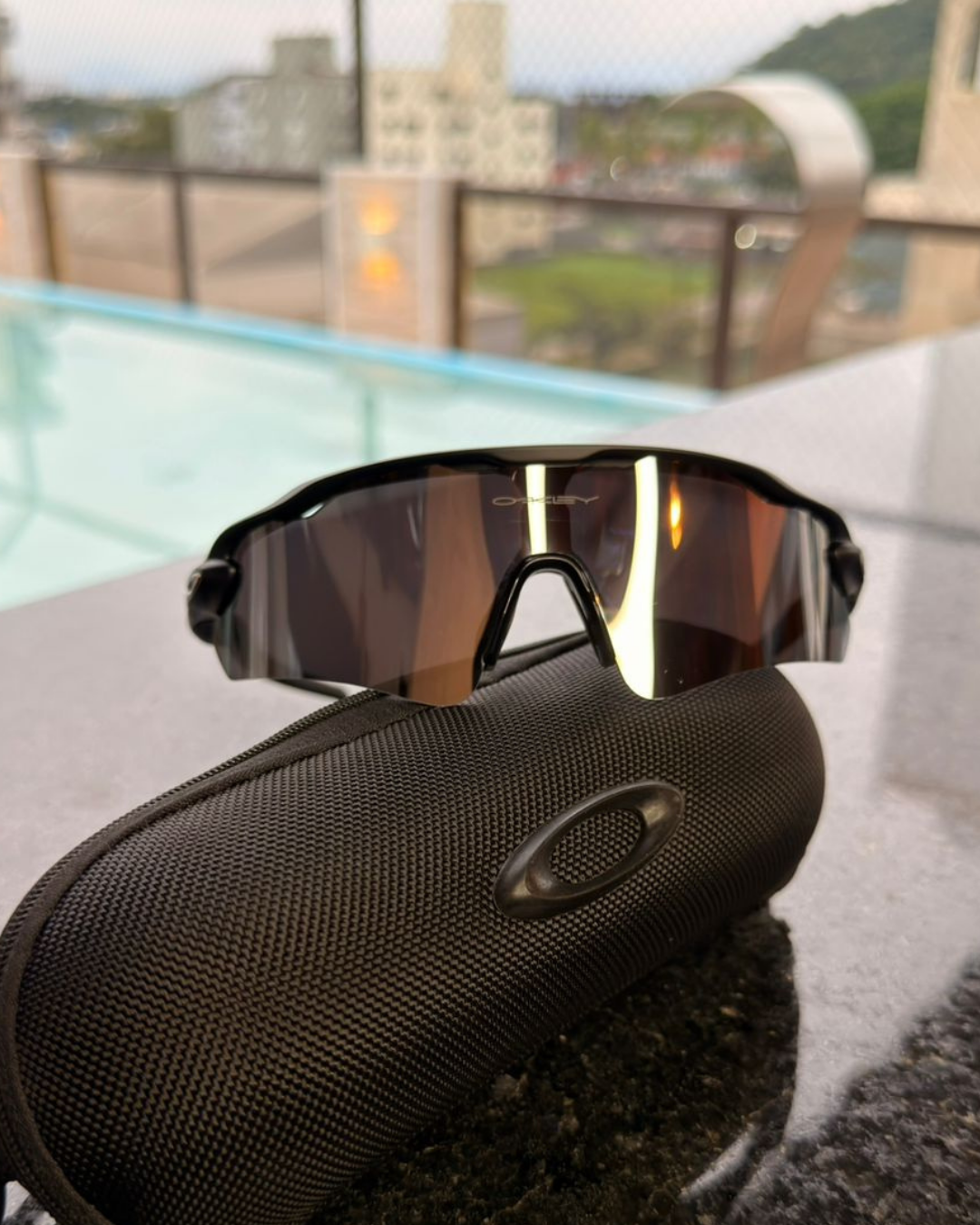Óculos Esportivo Oakley Radar Proteção UV Lente Espelhada