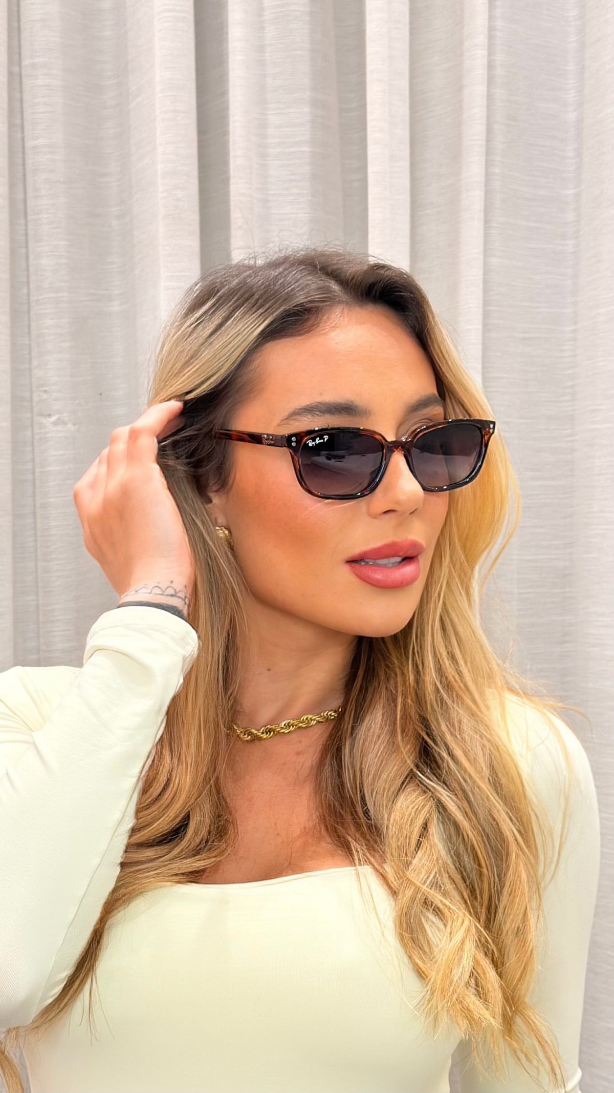 Óculos de Sol Ray-Ban Zaya Tartaruga Polarizado