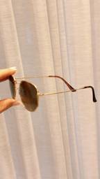 Óculos de Sol Ray-Ban Hexagonal Dourado Degradê