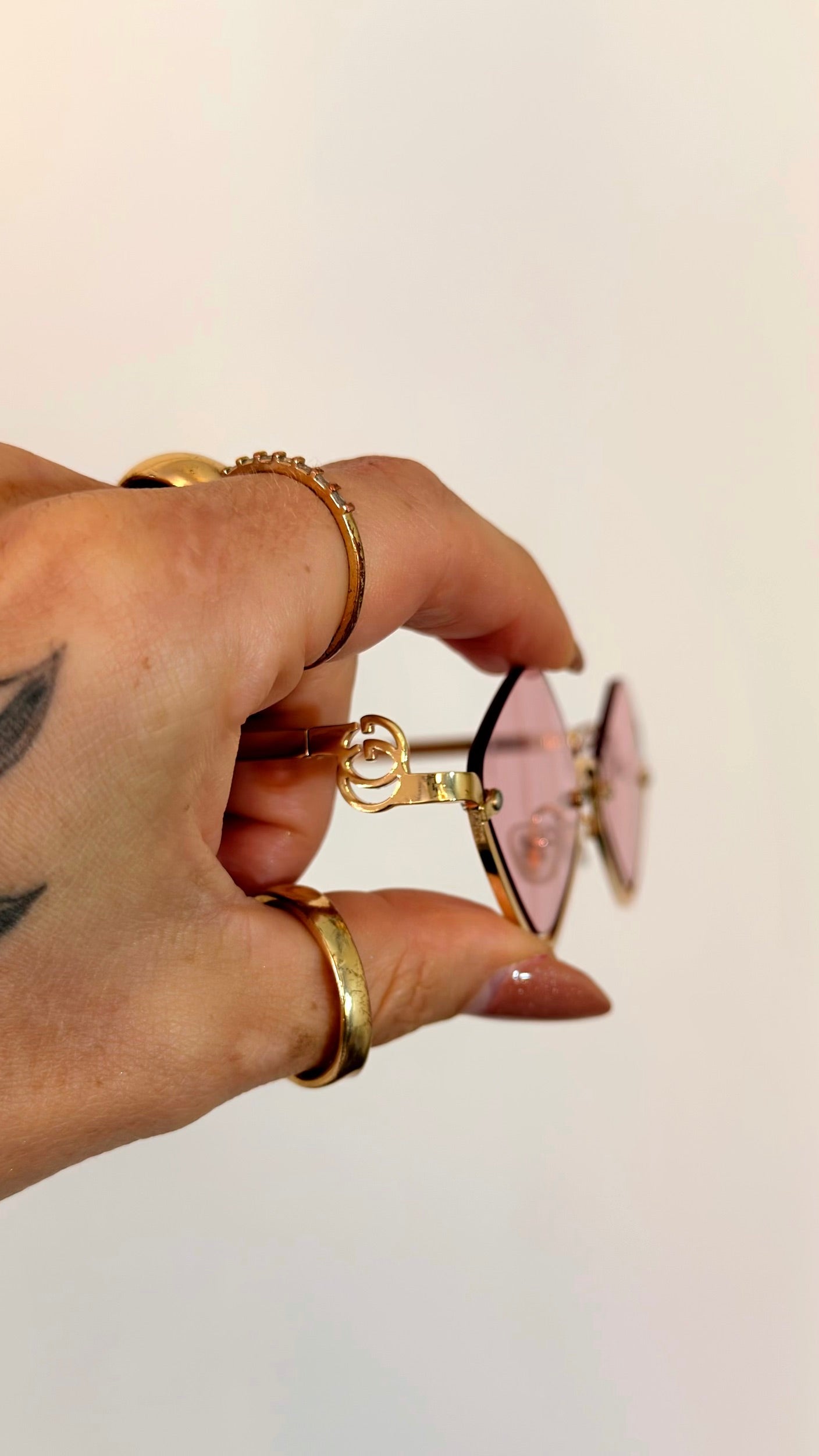 Óculos de Sol Gucci Diamante Lente Rosa