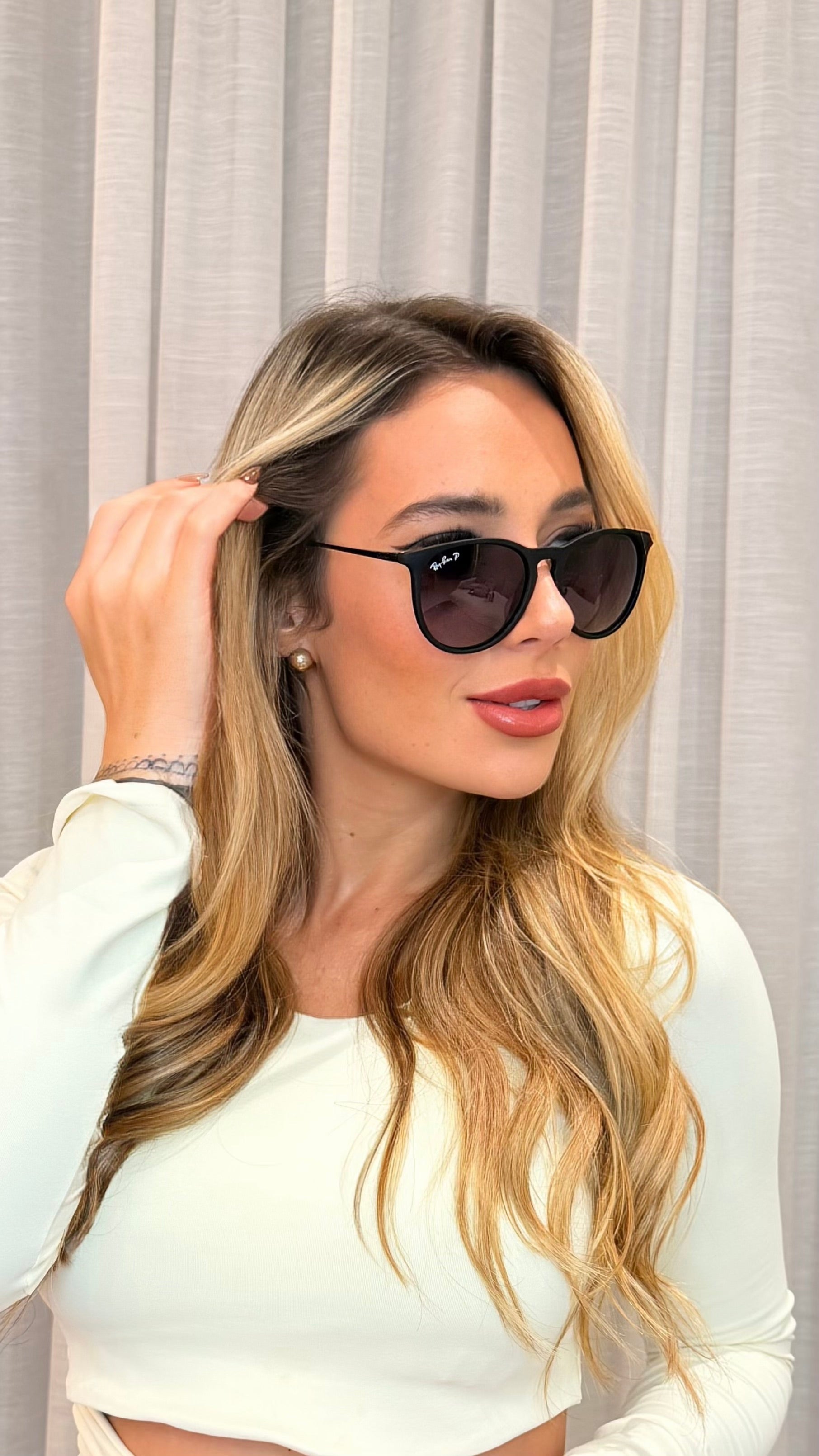 Óculos de Sol Ray-Ban P Erika Preto Fosco