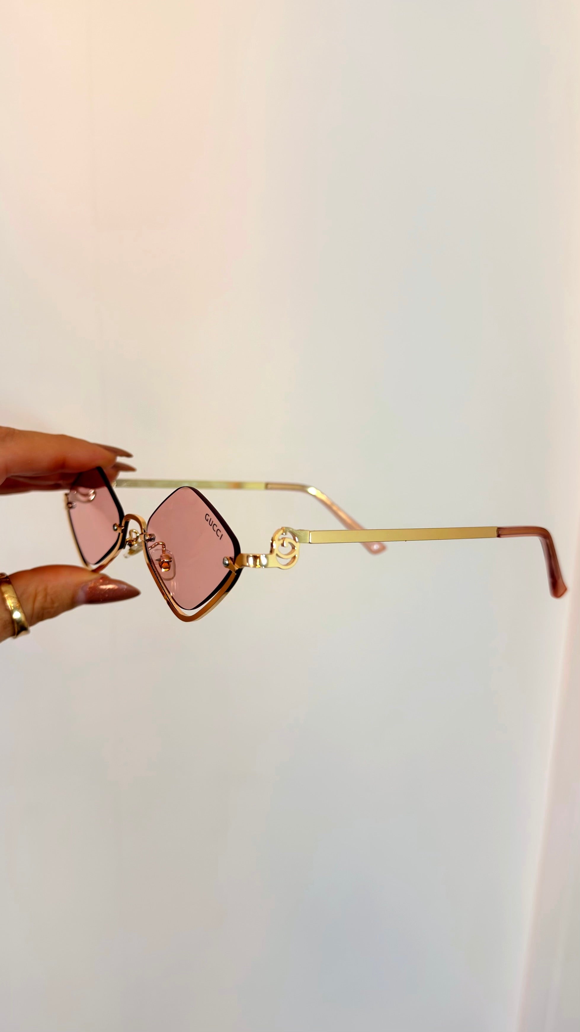 Óculos de Sol Gucci Diamante Lente Rosa