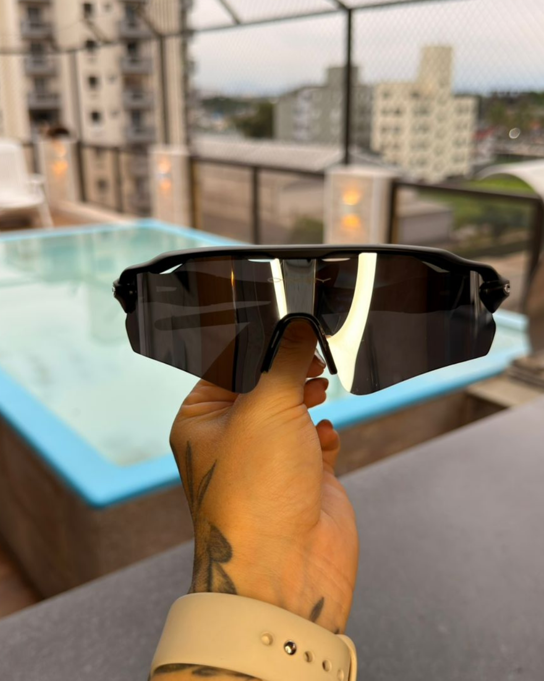 Óculos Esportivo Oakley Radar Proteção UV Lente Espelhada